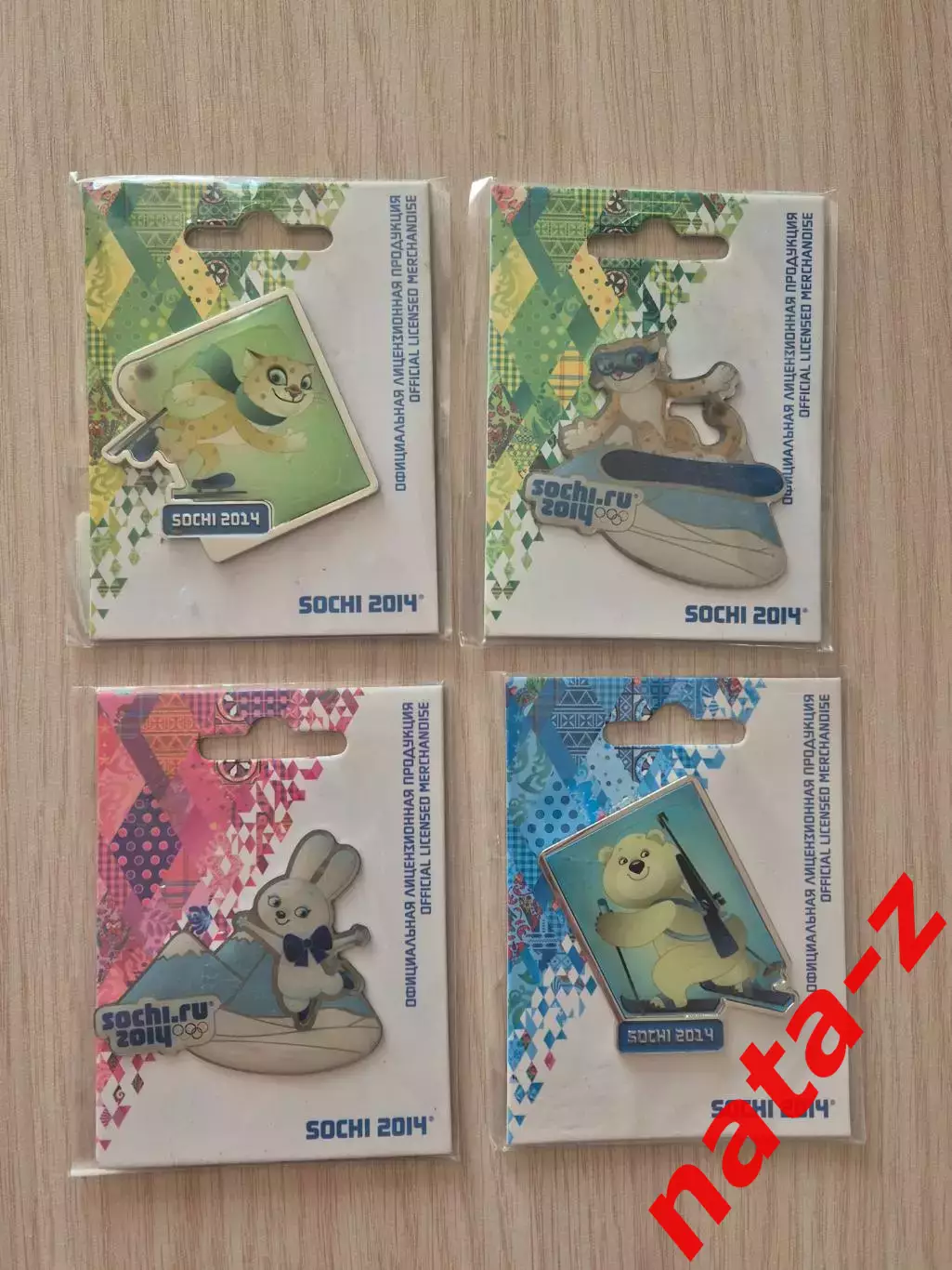 Сочи 2014 магниты 4 шт. Талисманы. 6