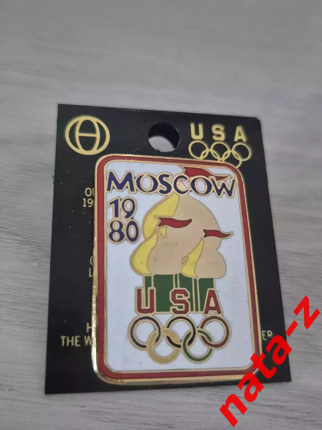 Значок Олимпиада Москва 80. Сборная США. Олимпиада 1980 3