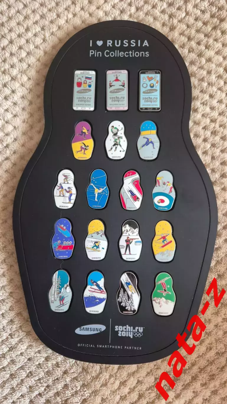 Набор значков Сочи 2014 Самсунг Матрешка