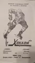 Химик Воскресенск - Динамо Москва 16.02.1985