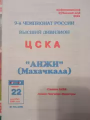 ЦСКА - Анжи Махачкала 22.09.2000
