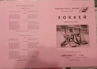 Динамо Москва - СКА Санкт-Петербург 12.01.2005