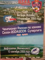 ЦСКА - АК Барс, Нефтехимик 11/13.09.2004