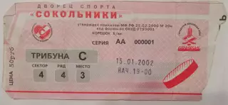 Спартак Москва - Амур Хабаровск 15.01.2002