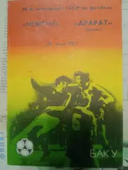 Нефтчи Баку - Арарат Ереван 28.06.1983