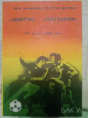 Нефтчи Баку - Пахтакор Ташкент 29.08.1983
