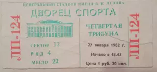 ЦСКА - Крылья Советов 27.01.1982