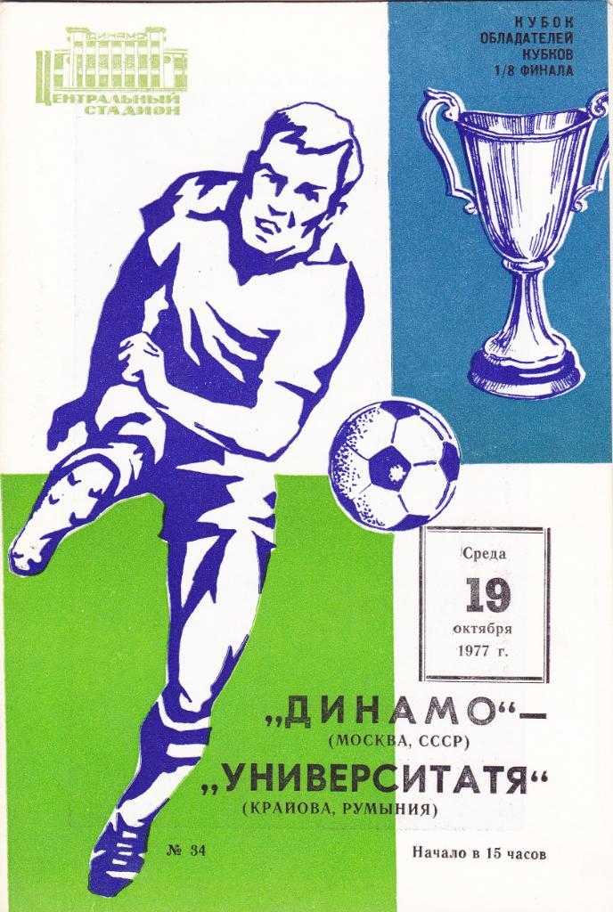 Динамо Москва - Университатя 1977