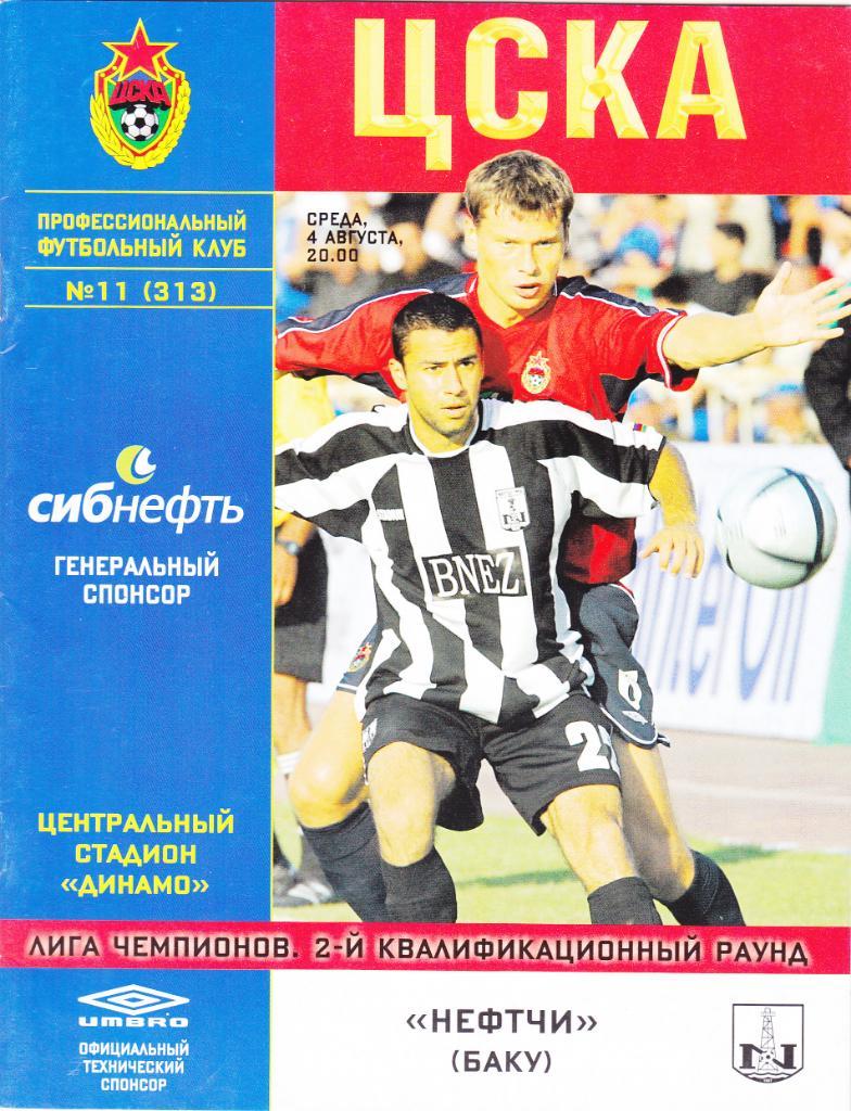 ЦСКА - Нефтчи 04.08.2004