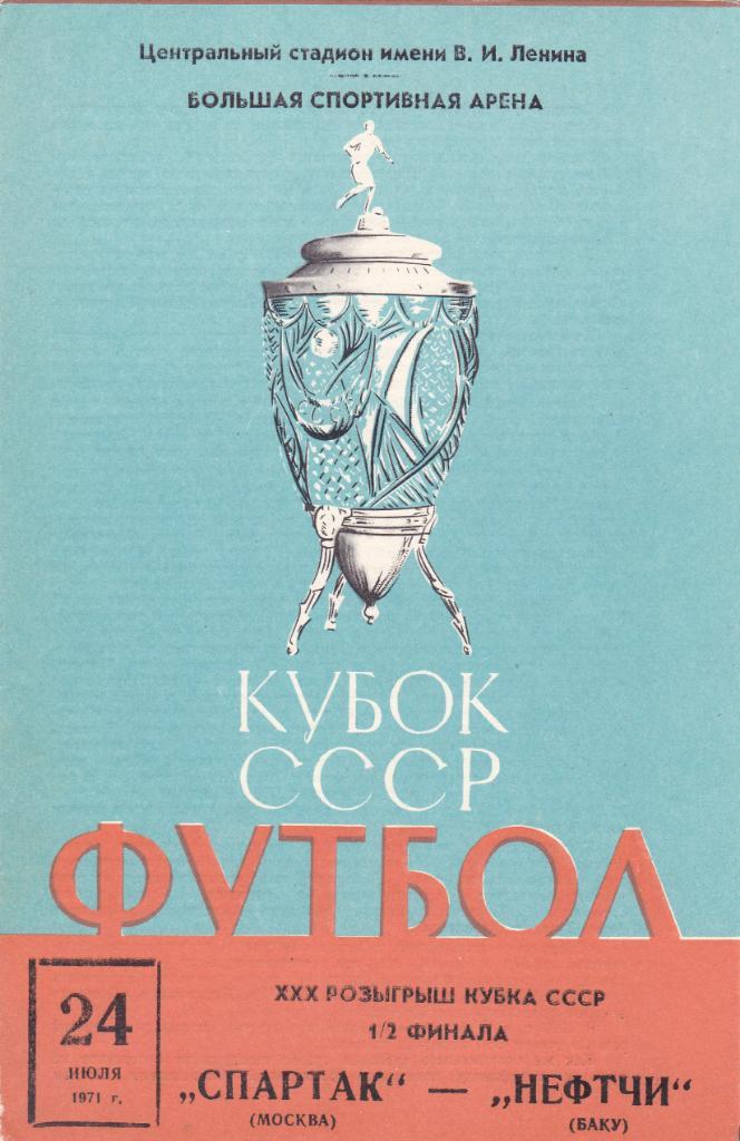 Спартак - Нефтчи 24.07.1971