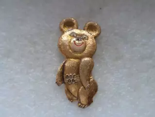 значок Олимпиада-80 Москва 1980 Мишка олимпийский