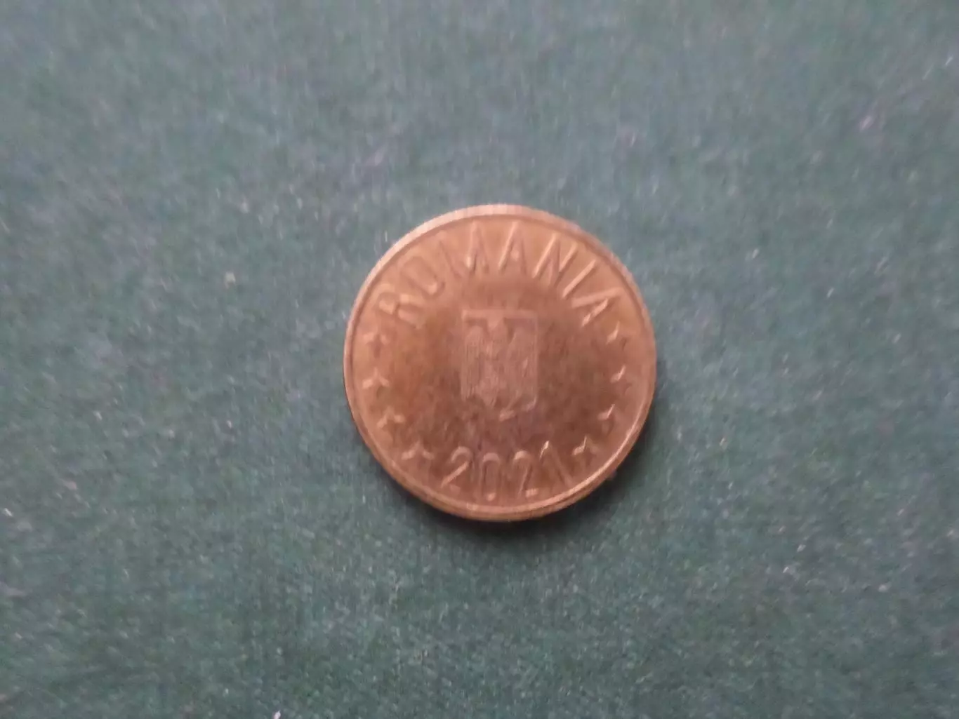 Монета 1 бани Румыния 2021 г 1