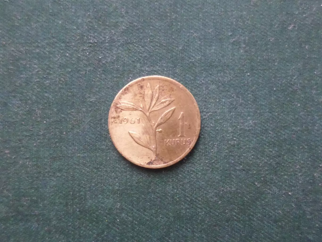 Монета 1 куруш Турция 1961 г