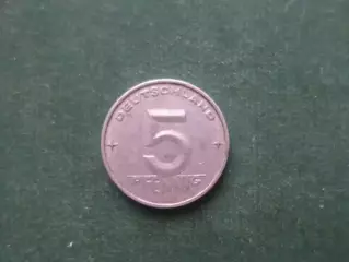 Монета 5 пфеннигов 1952 г Германия ГДР