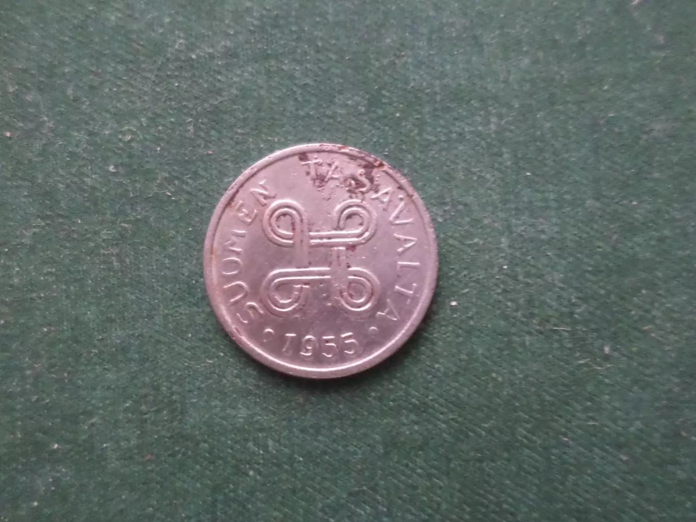 Монета 1 марка Финляндия 1955 г 1