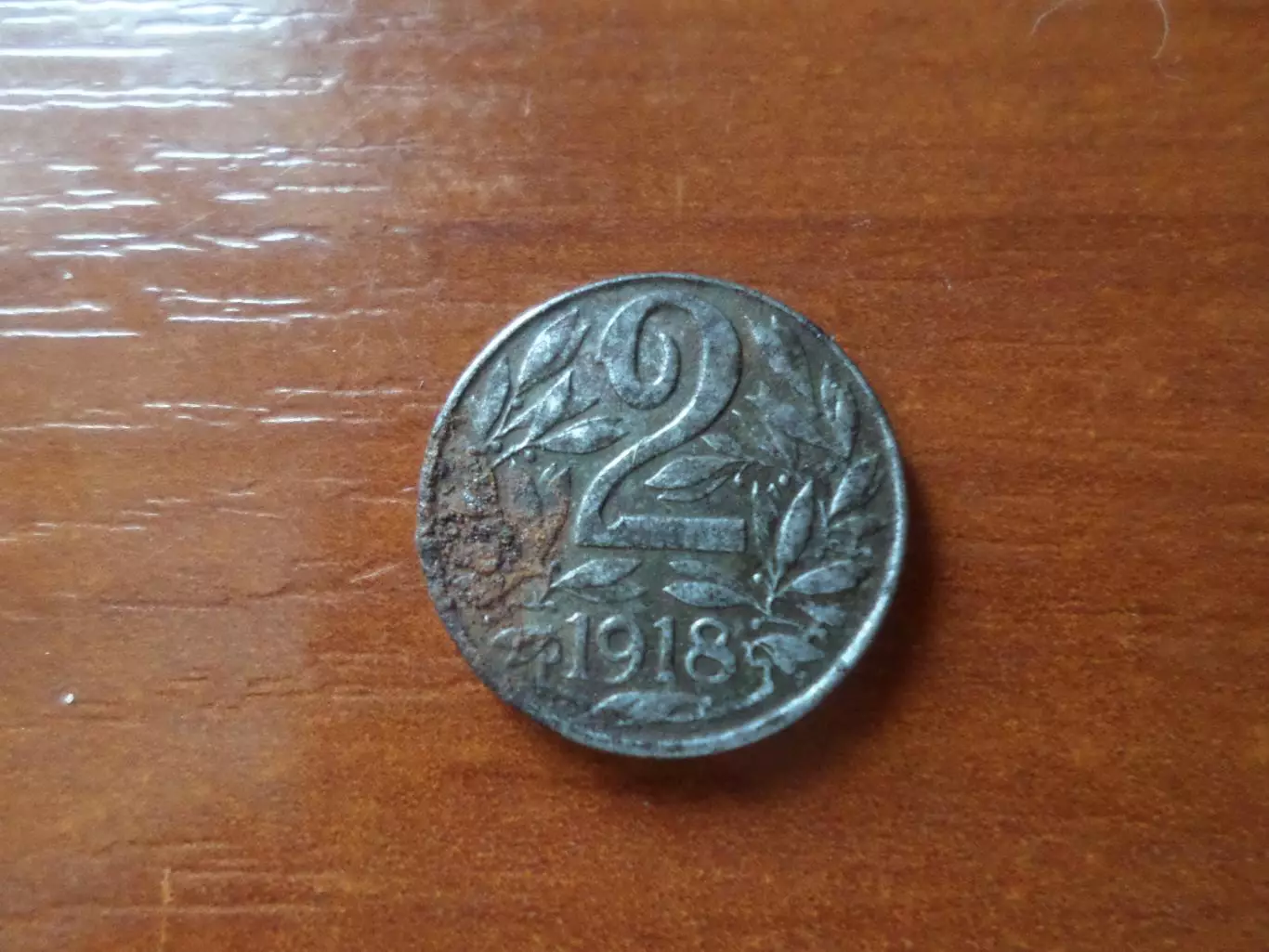 Монета 2 геллера Австрия 1918 г