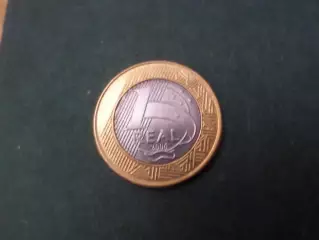 Монета 1 реал Бразилия 2006 г