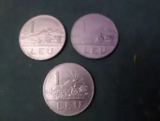 монеты 1 лей Румыния 1966 и 1963 г 3 шт