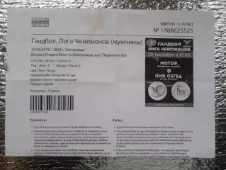 билет интернет гандбол Мотор Запорожье - ПИК Сегед Венгрия 2018 г