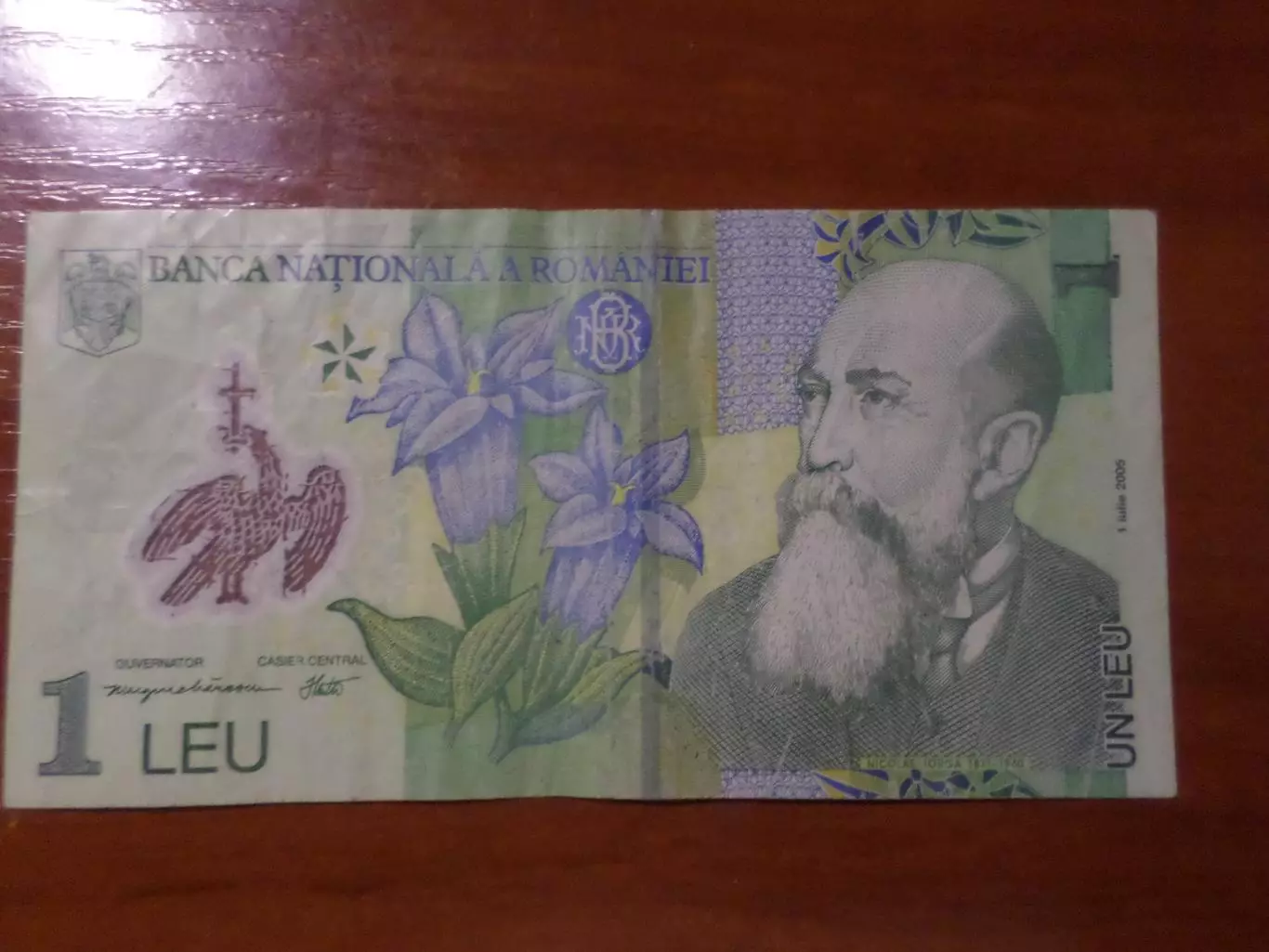 Банкнота 1 лей Румыния 2006 г