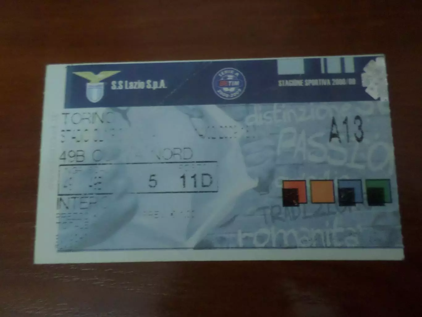 Билет к матчу Лацио - Торино Италия 2008-2009