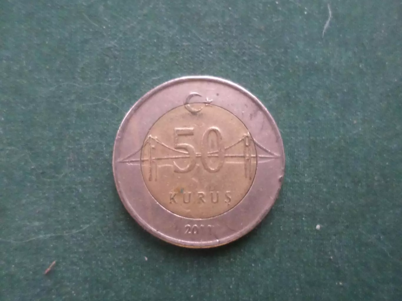 Монета 50 куруш Турция 2011 г