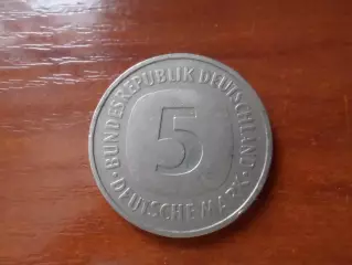 Монета 5 марок ФРГ Германия 1990 г