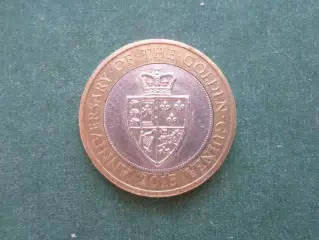 Монета 2 фунта Великобритания 2013 г 350 лет золотой гинее