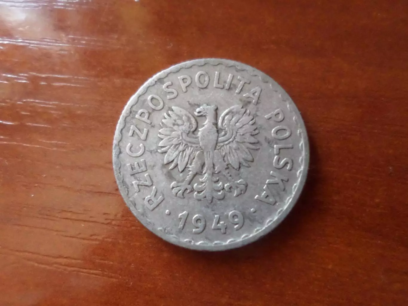 Монета 1 злотый Польша 1949 г 1