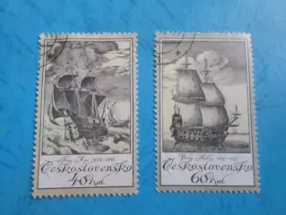 марки Чехословакия флот Парусники гаш