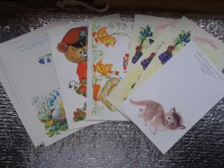 открытки С праздником, Поздравляю! 9 шт чистые