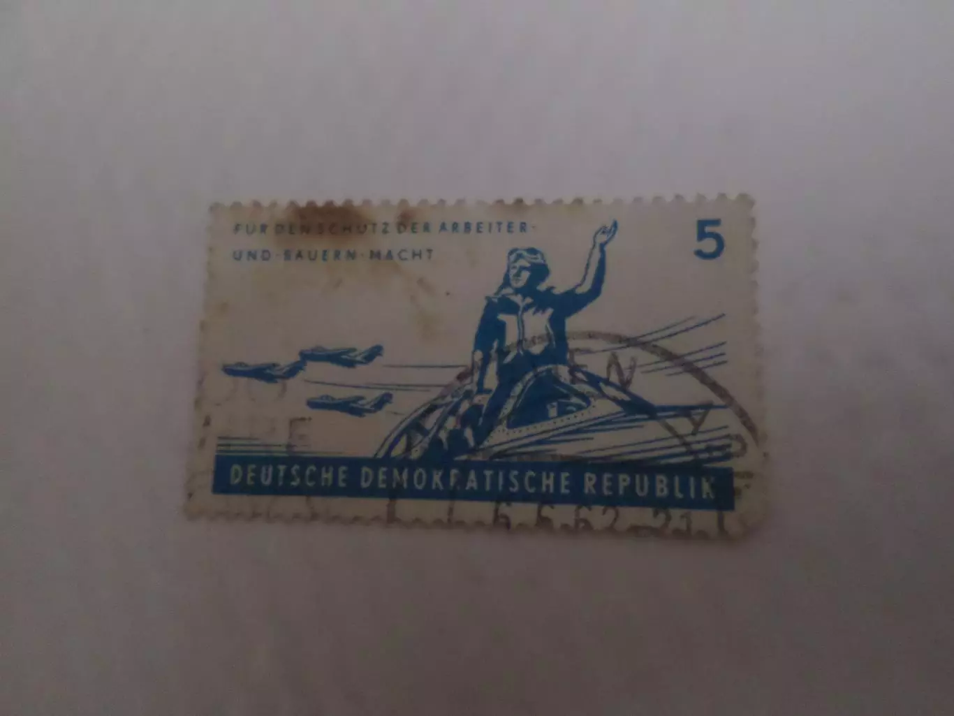 Марки ГДР авиация Самолет Летчик гаш