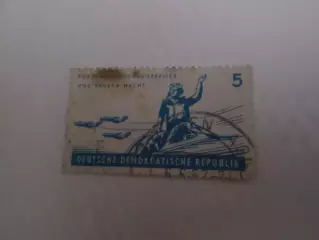 Марки ГДР авиация Самолет Летчик гаш