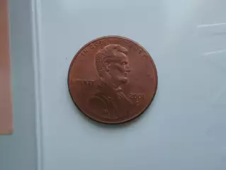 Монета 1 цент США 2001 г