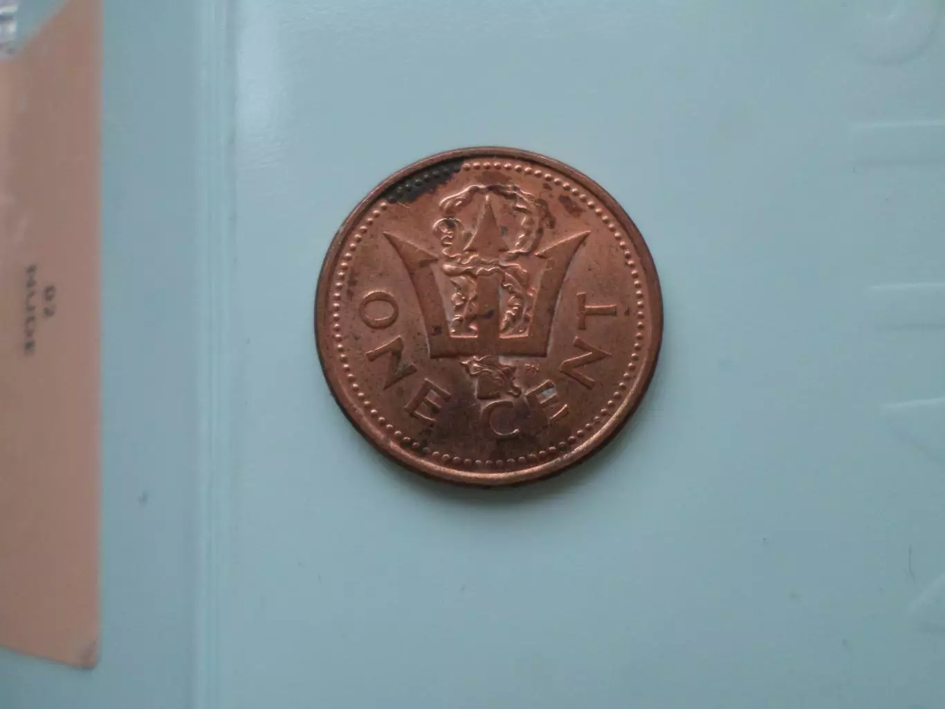 Монета 1 цент Барбадос 2004 г