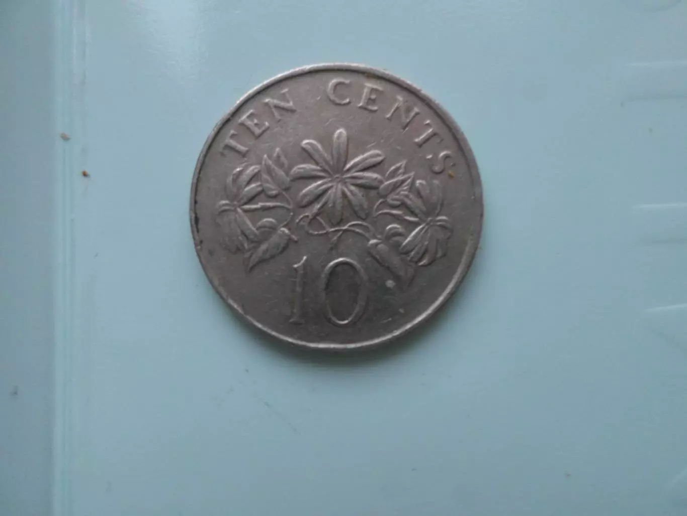 Монета 10 центов Сингапур 1986г