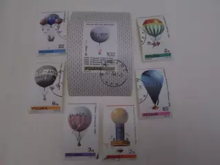 Марки Польша Дирижабли 1981 г гаш