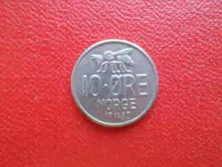 Монета 10 эре Норвегия 1963 г