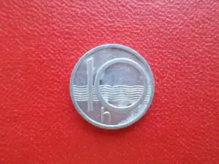 Монета 10 геллеров Чехия 1993 г