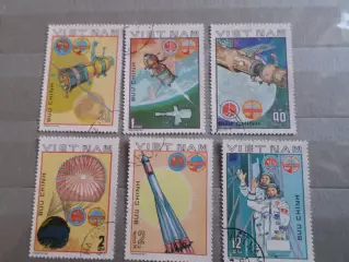 Марки Вьетнам космос Интеркосмос 1980 г гаш