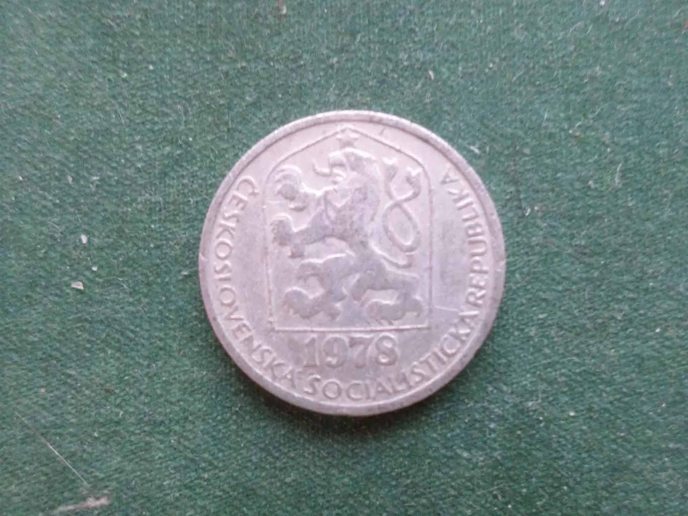 Монета 10 геллеров Чехословакия 1978 г 1