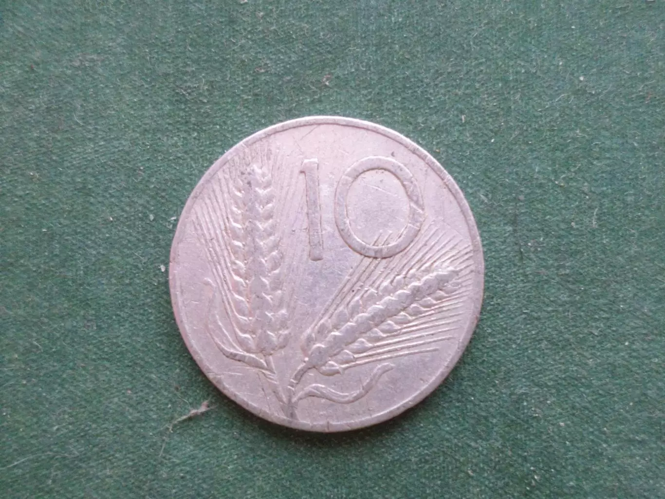 Монета 10 лир Италия 1953 г