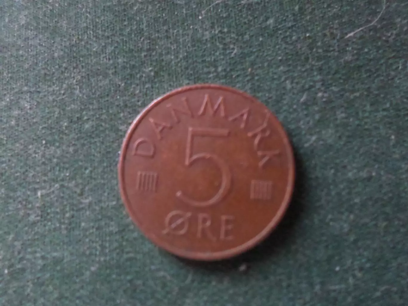 Монета 5 эре Дания 1977 г