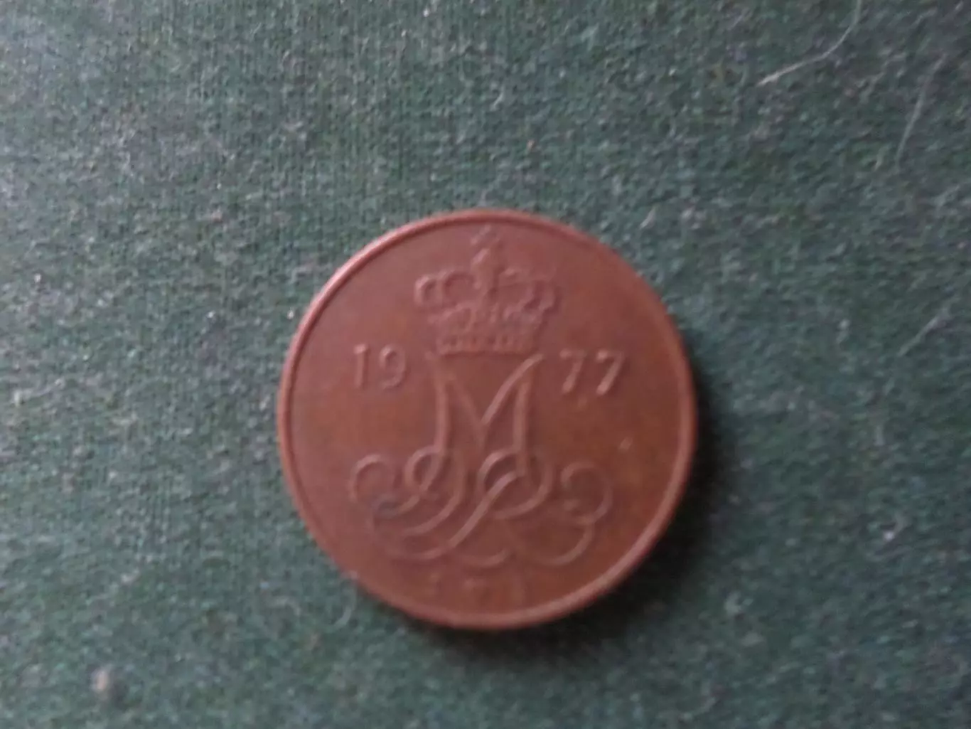 Монета 5 эре Дания 1977 г 1