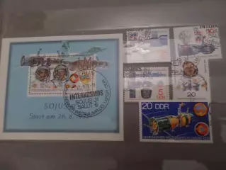 марки ГДР космос Совместный космический полёт СССР- ГДР 1978 г гаш