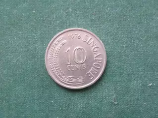Монета 10 центов Сингапур 1976 г
