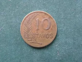Монета 10 сентаво Перу 1963 г