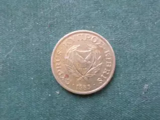 Монета 1 цент Кипр 1983 г