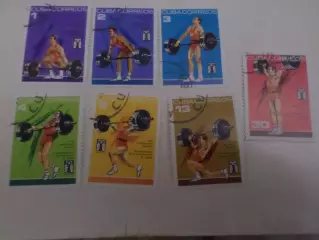 марки Куба Чемпионат мира по тяжелой атлетике 1973 г гаш