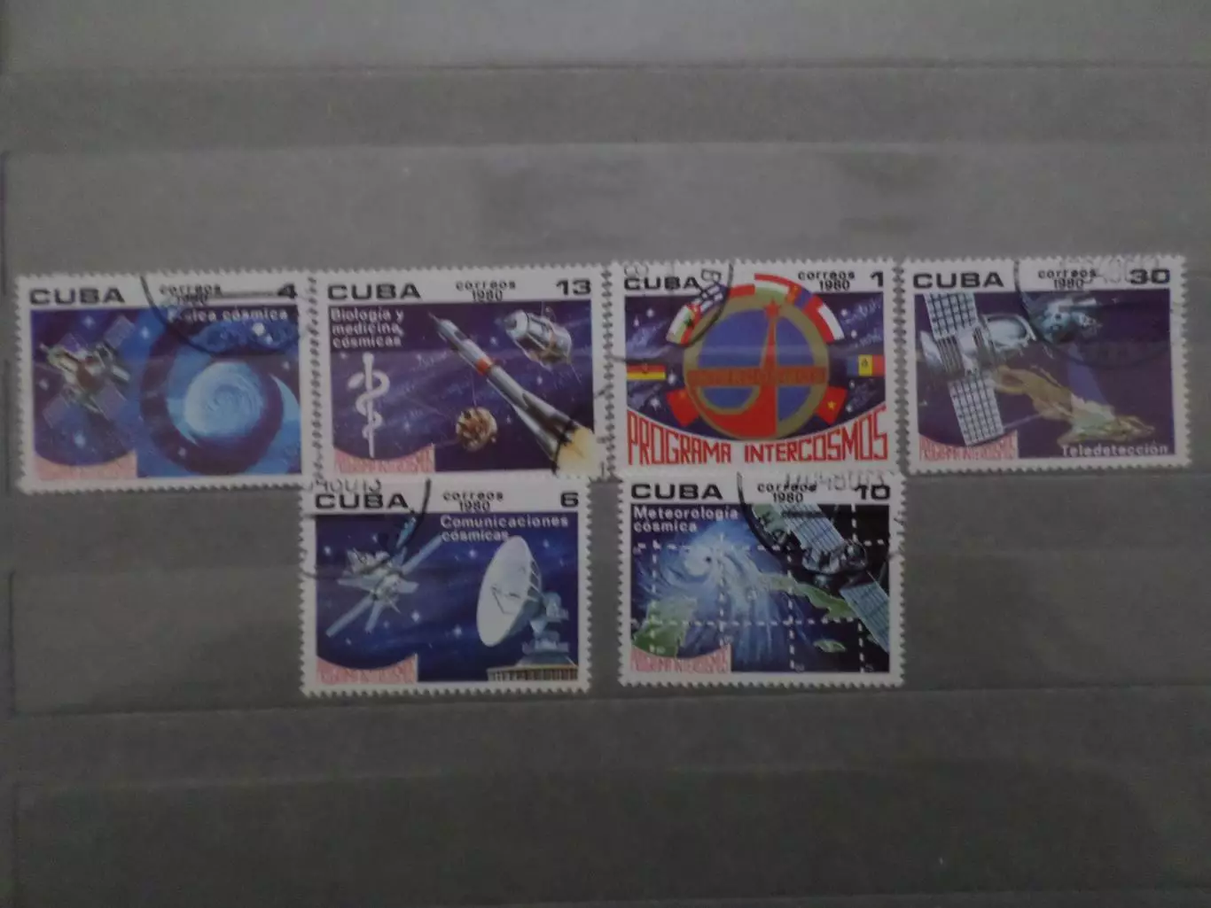 Марки Куба Интеркосмос 1980 г гаш